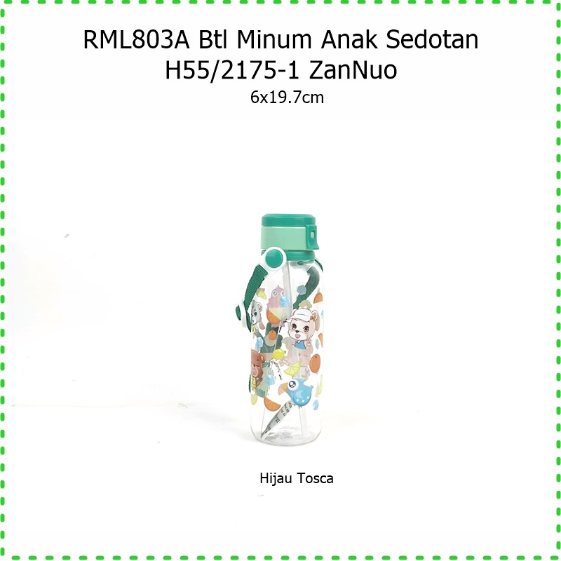 RML803A Botol Minum Anak Sedotan H55 2175-1 ZanNuo 480ml