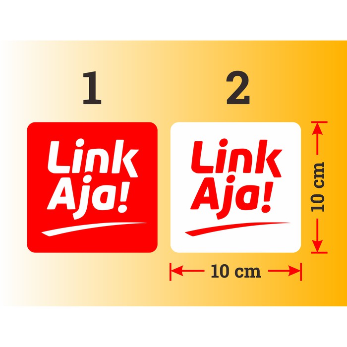 Sticker Link Aja stiker pembayaran digital non tunai cashless LinkAja 10 x 10 cm (2 pcs)