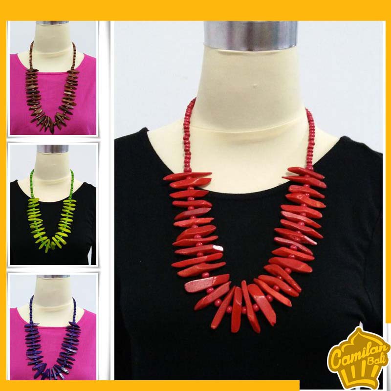 Kalung Wanita Kalung Kayu Sumsum Kalung Kayu   Khas Bali