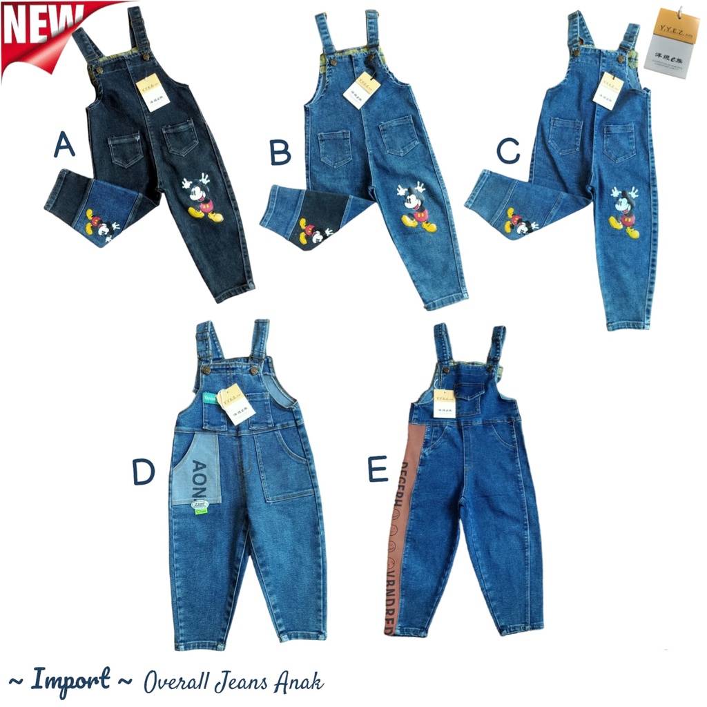 OVERALL CELANA JEANS ANAK / OVERALL CELANA JEANS IMPORT / OVERALL CELANA JEANS ANAK IMPORT