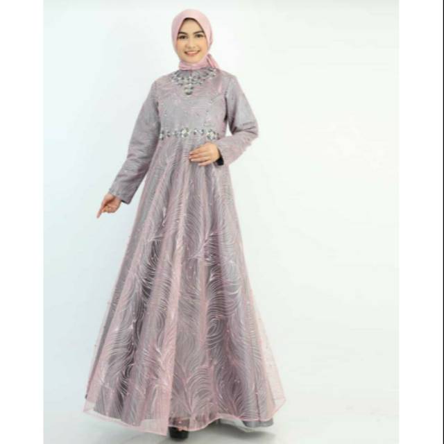Gaun pesta muslim original by mariam/gamis lamaran/gamis pesta/dress pesta muslim