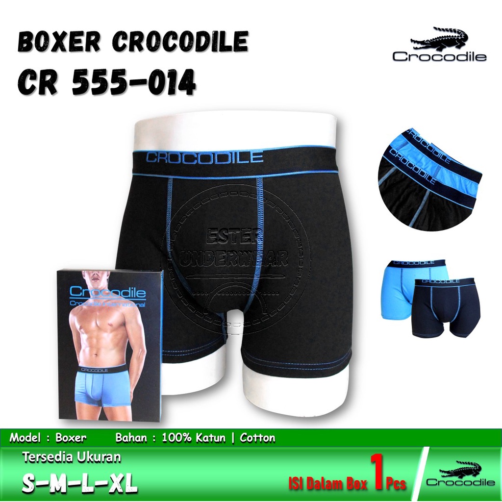 Celana Boxer CROCODILE BXCR 555-014 ISI 1 Pcs