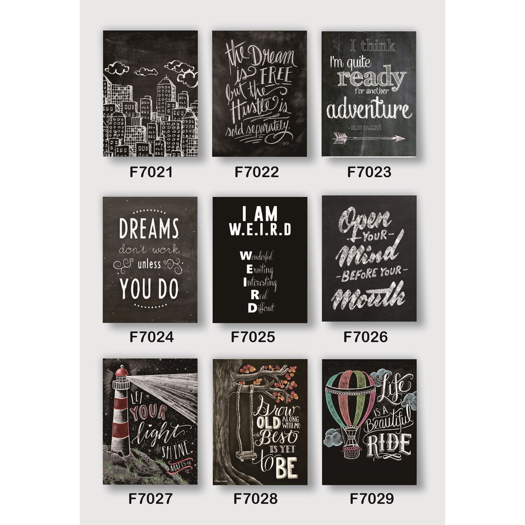 Frame Hiasan Dinding Aesthethic Wall Decor Minimalis Pajangan Rumah Dekorasi Poster  Quotes Vintage Motivasi 3D Kayu Tebal 20 x 30 - 30 x 40