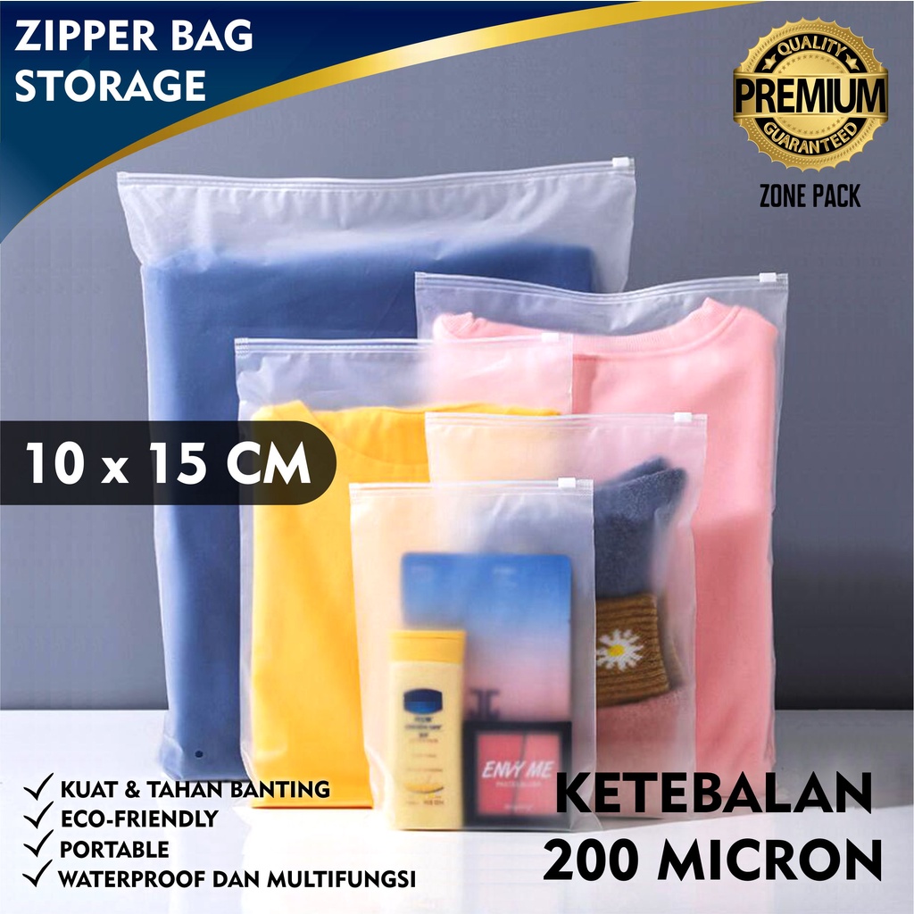 Ziplock Bag Potrait 10 x 15 cm | Ziplock Bag Frosted | Zipper Bag Storage | Ziplock Packaging I Rese