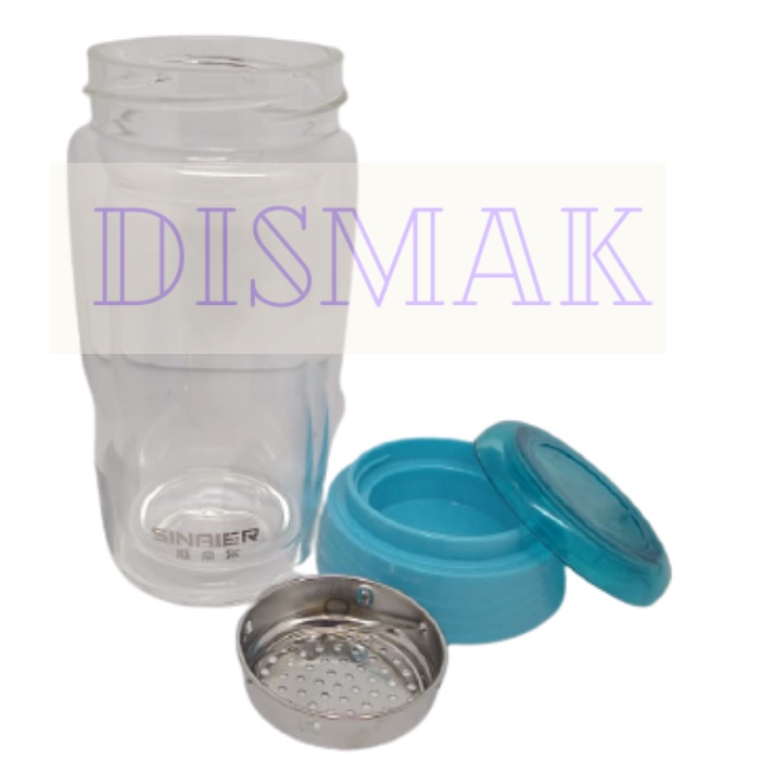 Double Glass Travel Mug with Tea Strainer