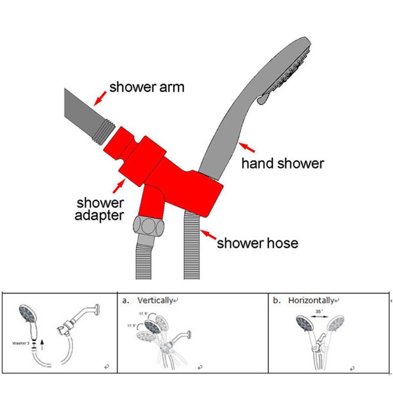 Gro Kepala Shower Dengan Selang Untuk Kamar Mandi