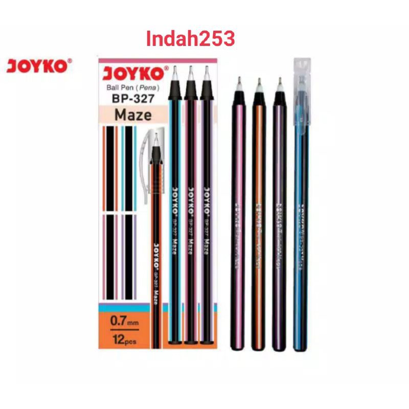 Ball Pen Joyko Bp - 327 Maze Isi 12 pcs ( satu lusin )