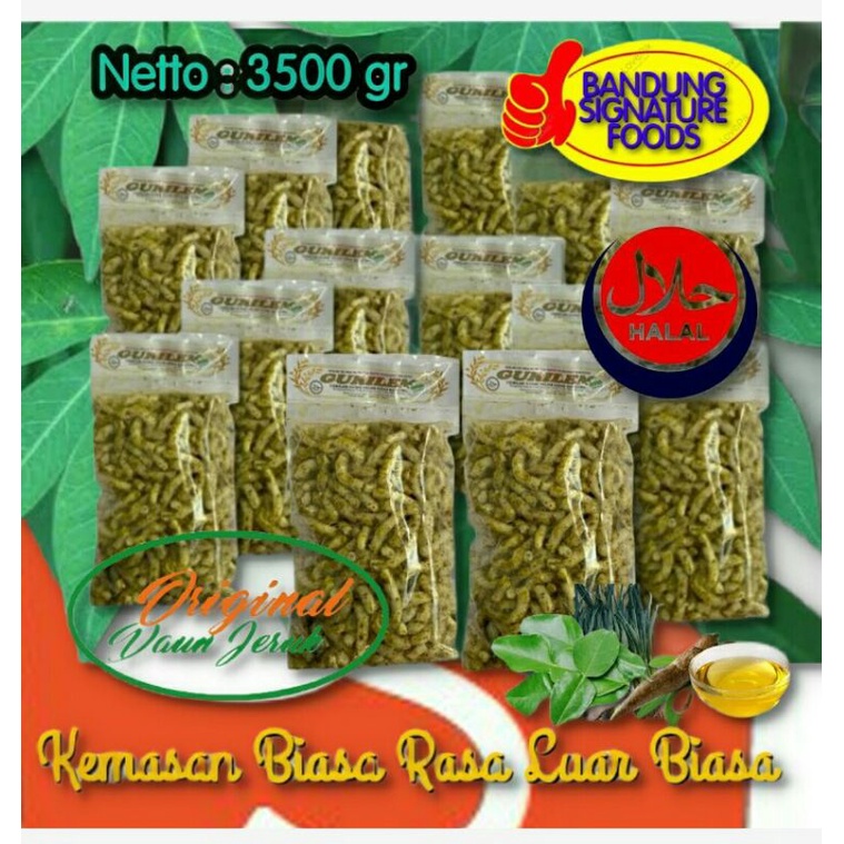 

3.5 Kg Gurilem Mantap Khas Bandung - Rasa ORIGINAL Non Pedas Aroma Daun Jeruk