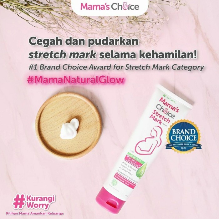 MAMA'S CHOICE Natural Stretch Mark Cream Krim Anti Stretchmark Alami