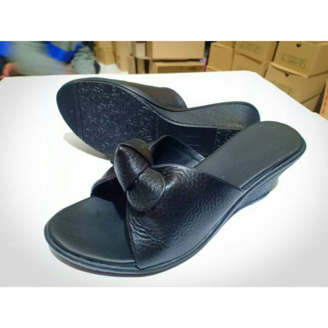 BEST SELLER SANDAL KULIT HAK FLAT WANITA ANTI LICIN PAPIRUT CASUAL ASLI GARUT SUKAREGANG