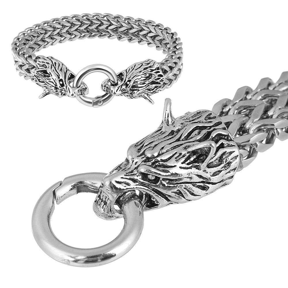 Preva Fenrir Kepala Gelang Fashion Rantai Dekorasi Gelang Stainless Steel