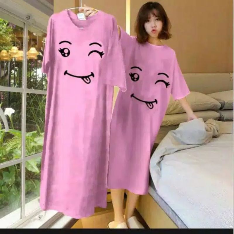 Dress Jumbo Wanita Pink