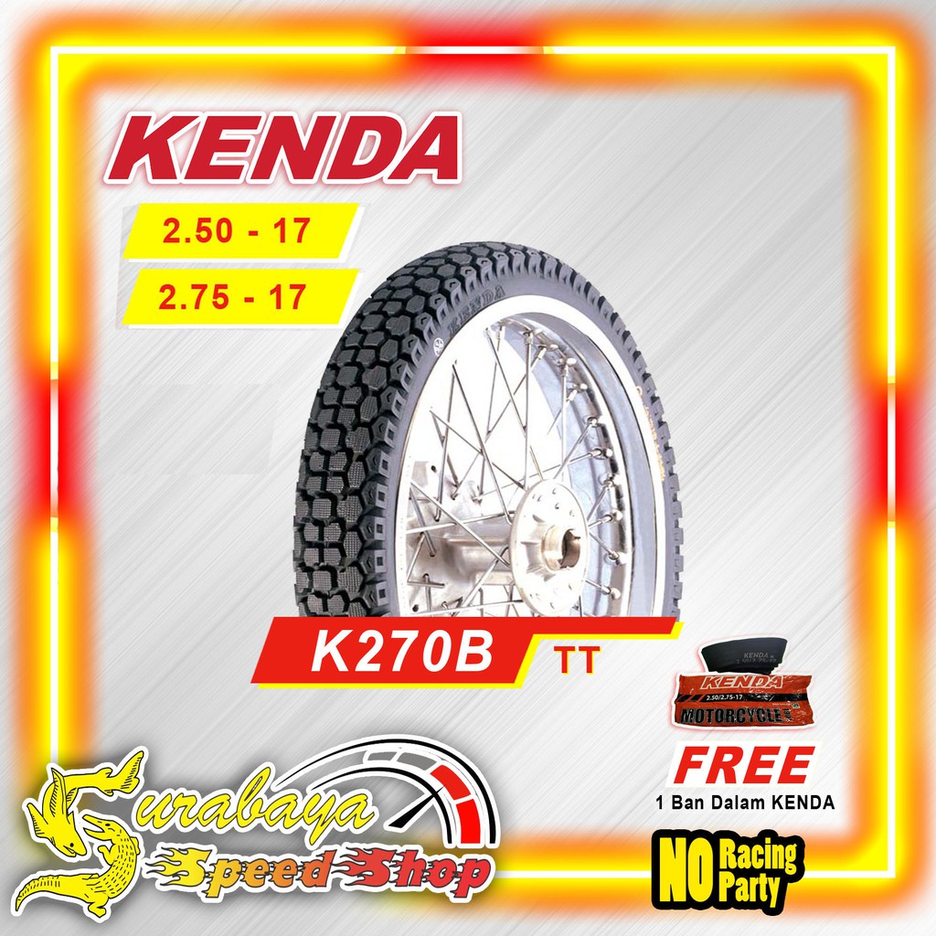 Jual Ban Motor Kenda K270B HERCULES Tubetype Ring 17 Uk 250 275 Tahan Lama Indonesia Shopee Indonesia