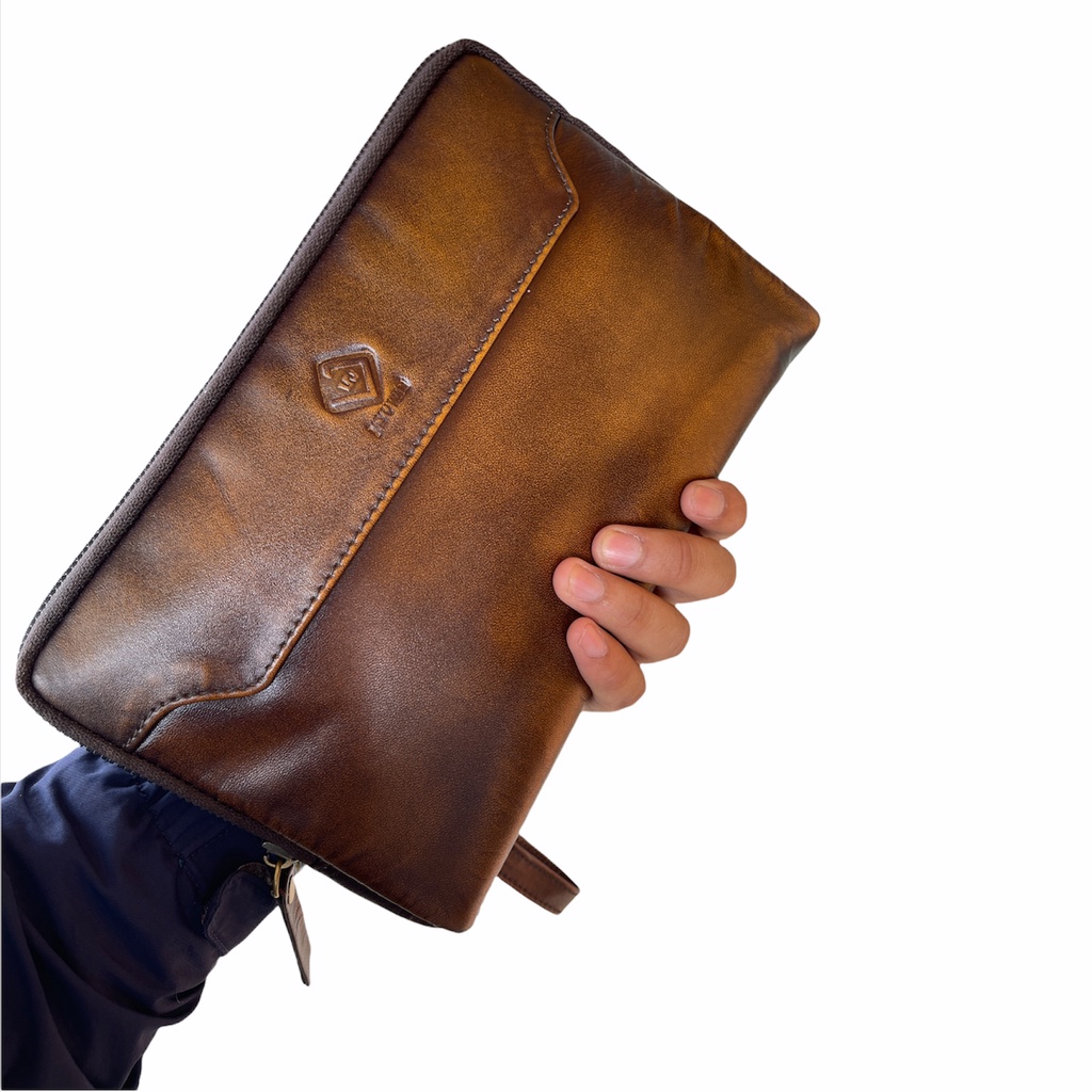 Clutch - Handbag Pria Kulit sapi asli Handmade Premium