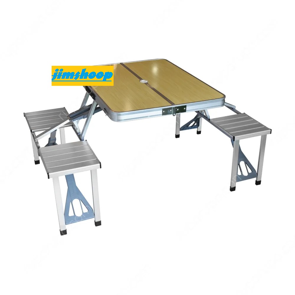 soleil Set Meja & Bangku lipat Outdoor Alumunium / meja lipat portable / meja koper