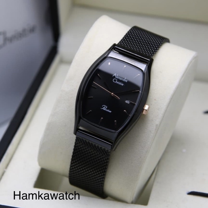 jam tangan wanita alexander cristie original ac2939 full black