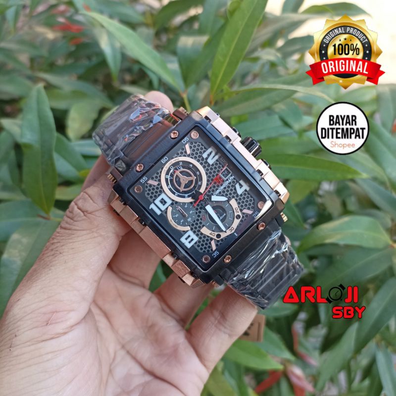 JAM TANGAN PRIA T5 H 3802G CHRONOGRAPH ORIHINAL TAHAN AIR FREE BOX PAPPER BAG