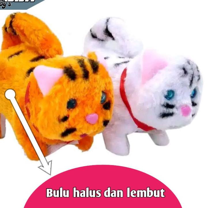 Mainan boneka  kucing bisa bergerak & bersuara seperti aslinya