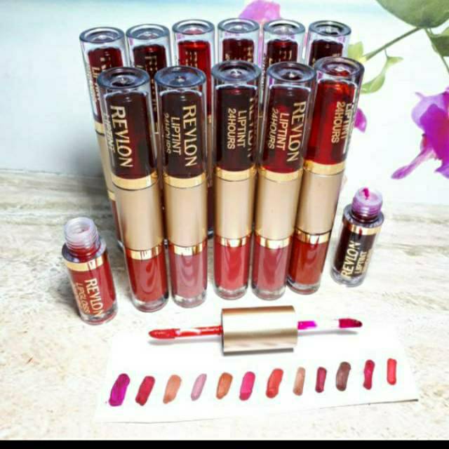 Liptint + lipgloss revlon matte 12pcs