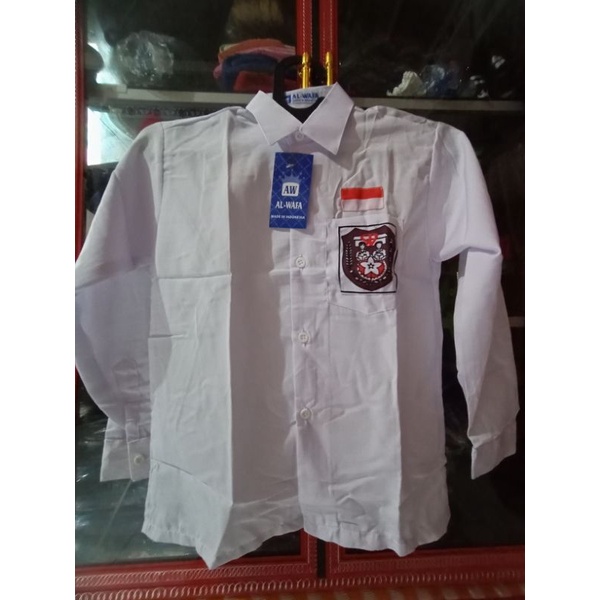 (SERAGAM SEKOLAH)/BAJU PUTIH MERK ALWAFA LENGAN PANJANG/BAJU PUTIH TYSU ALWAFA