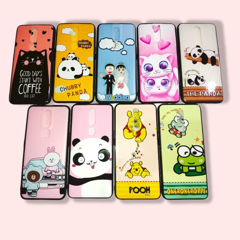 Case OPPO F11 PRO Motif Kartun Naruto,Bears, Panda Coklat, Nobita, Spiderman