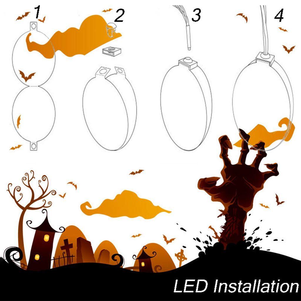 [Elegan] Lampu Halloween String Kreatif 10led Tema Halloween Untuk Indoor/Outdoor Pumpkin Light Strings Happy Halloween Lampu LED