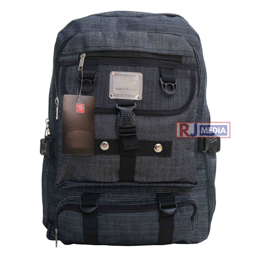 Tas Kanvas Distro Sano Warna Abu Backpack Camping Travelling Jalan Hangout Kualitas Premium Tas Outdoor Berkualitas Tebal Ransel Hiking Bahan Kanvas Levis Bagus