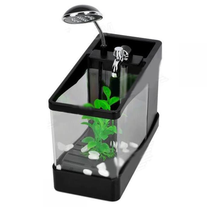 PAKET HEMAT Aquarium Mini USB Lileng-918 Akuarium Ikan Akuarium Portable