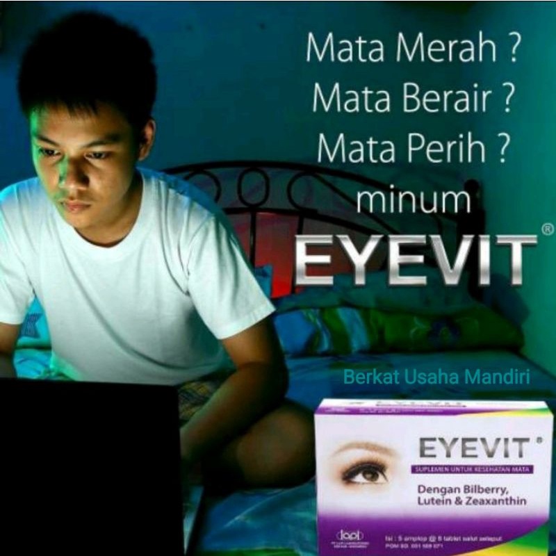 EYEVIT Vitamin Mata mengandung Bilberry,Lutein &amp; Zeaxantthin