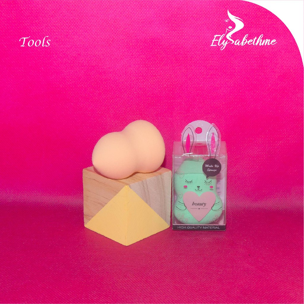 ✿ELYSABETHME✿ 1 gratis 1 Beauty blender sponge spons bedak foundation makeup meratakan bisa mengembang