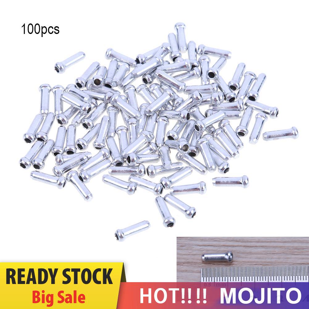 MOJITO 100pcs Aluminum Bike Bicycle Brake Shifter Inner Cable Tips Wire End Cap