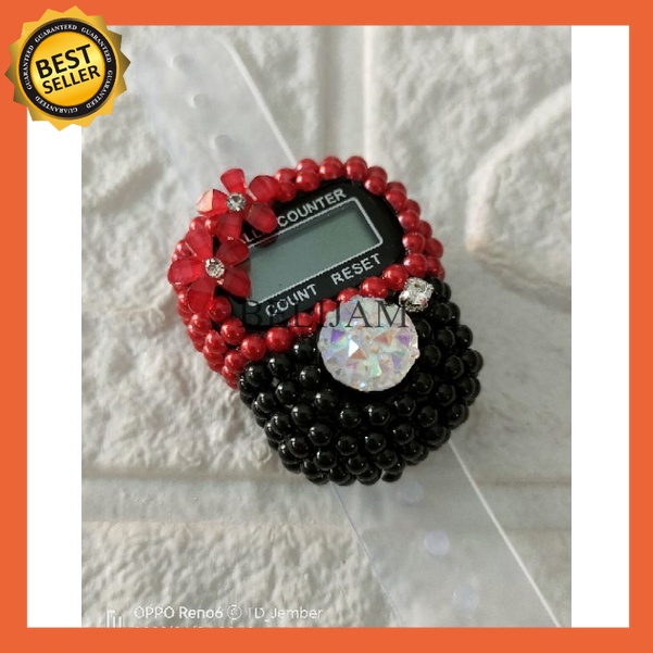 TASBIH DIGITAL CANTIK / TASBIH DIGITAL SWAROVSKI / TASBIH DIGITAL HIAS MUTIARA TOPPING BUNGA [TWOTON