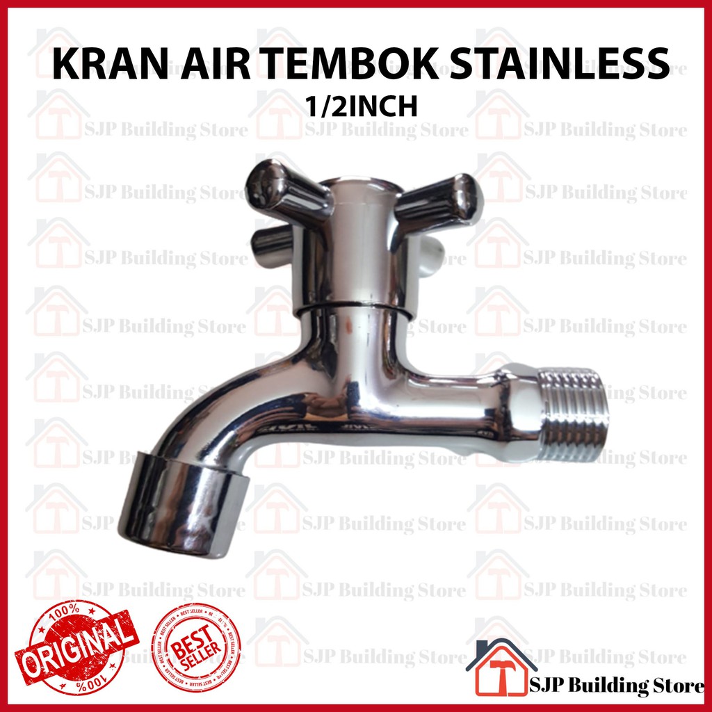 [COD] Kran Air Baling Stainless 1/2 inci dan 3/4 inci 0.5 / 0.75 l Keran Cuci Tembok Taman