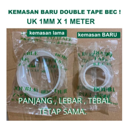

Double Tape Merk B.E.C House Nano Tape Ivy Grip Tape Isolasi 2 Sisi Solatip Tape