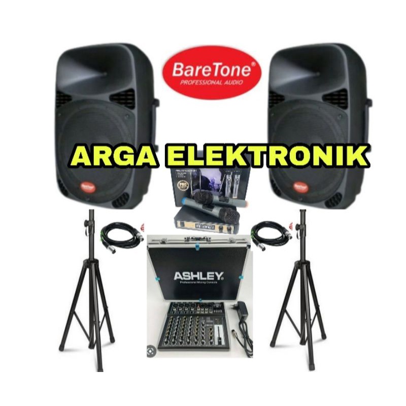 paket lapangan speaker baretone aktif pasif speaker  bluetooth original speaker 15 inch