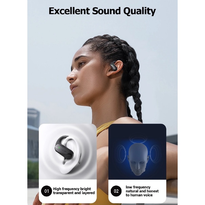 DACOM BoneBuds X1 - TWS Bluetooth 5.3 Bone Conduction Earphone - Earphone Bluetooth dengan Desain Bone Conduction Terbaru dari DACOM