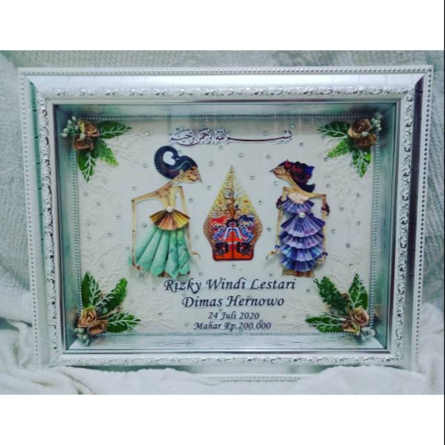 Mahar wayang. Mahar nikah. Bingkai mahar