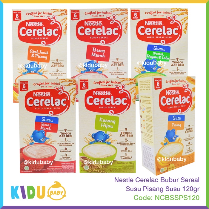 Jual Bubur Bayi Cerelac MPASI Nestle Cerelac Bubur Sereal 120gr Bubur