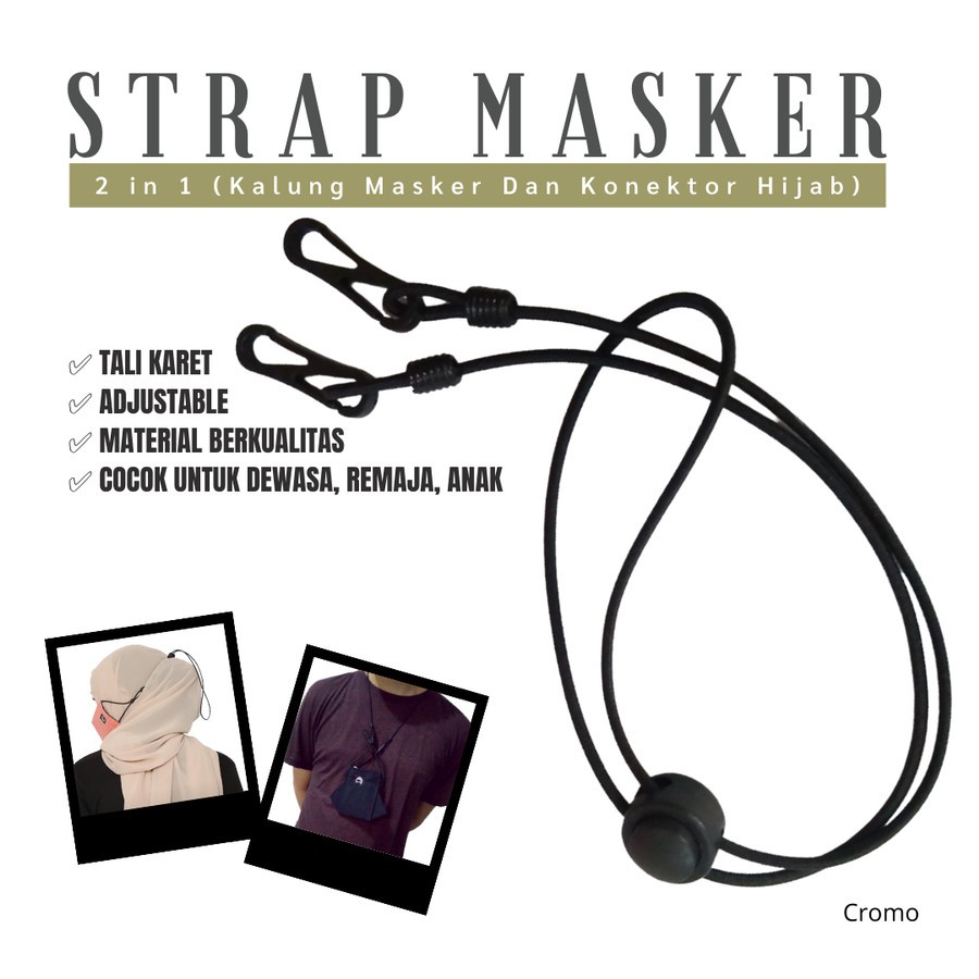 kalung Tali Masker / Lanyard Mask / Strap Masker Premium karet elastis dewasa dan anak grosir