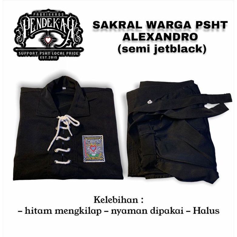 Jual SAKRAL WARGA PSHT ALEXANDRO / SAKRAL SEMI JETBLACK / SAKRAL SEMI