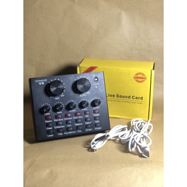 SOUNDCARD V8 mixer bluetooth soundcard v8 mini audio mixer