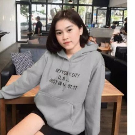 NEW YORK SWEATER HOODIE WANITA / SWEATER MURAH-2