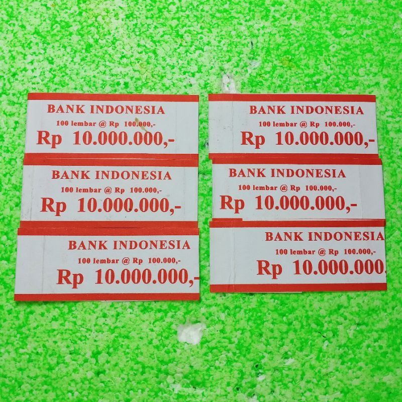 KG04 KERTAS GEPOKAN UANG NOMINAL 10000000/10 JUTA BANK INDONESIA KOLEKSI KERTAS GEPOKAN SOUVENIR