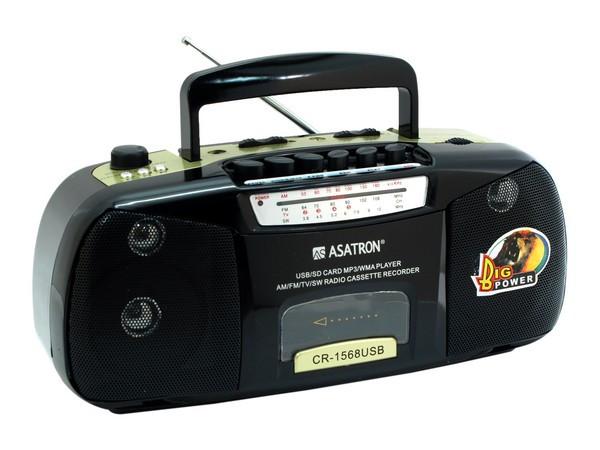 Radio Kaset Asatron CR-1568 USB MP3-SD-MMC AM-FM Cassete Player