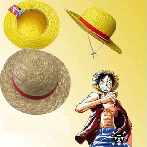 Topi Jerami Desain Kartun Anime One Piece Luffy Gaya Jepang Untuk Anak Dan Dewasa