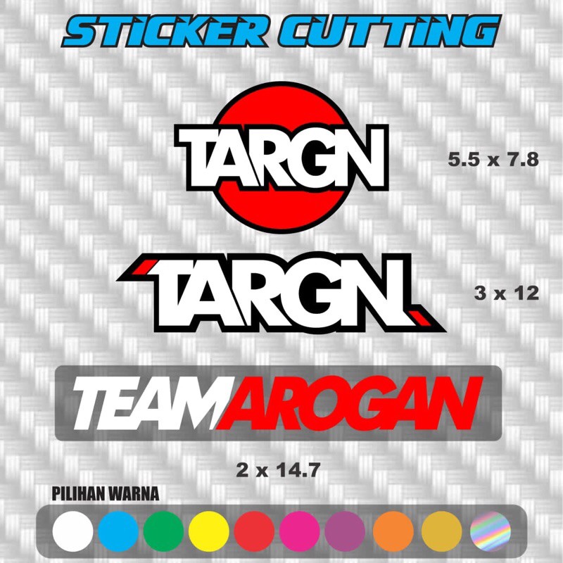 Sticker helm - stiker team arogan TARGN