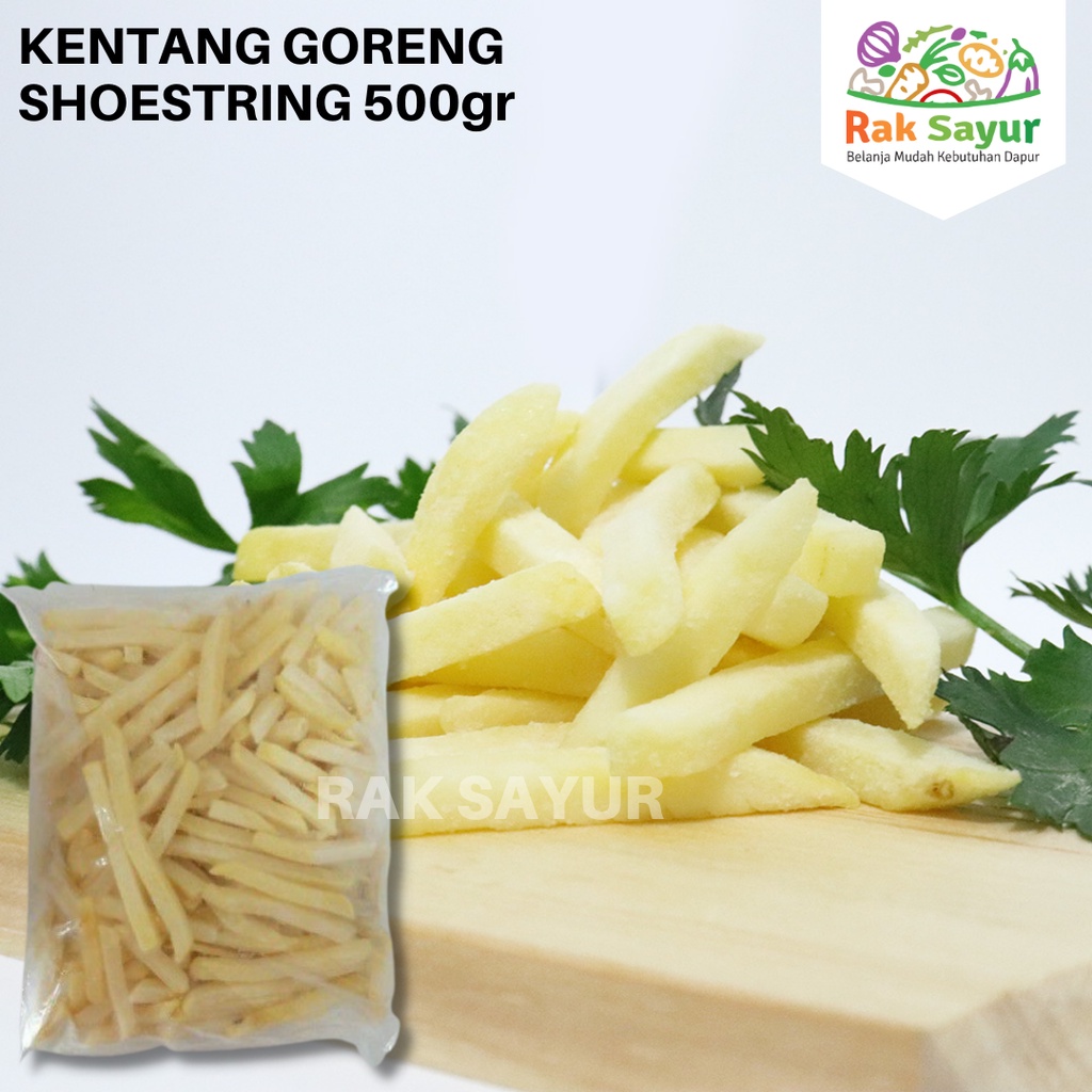 

Kentang Goreng Shoestring 500gr French Fries Curah Frozen Padang
