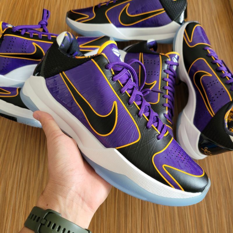 Nike Kobe 5 Protro Lakers/ 5x Champ || big stage champs purple gold