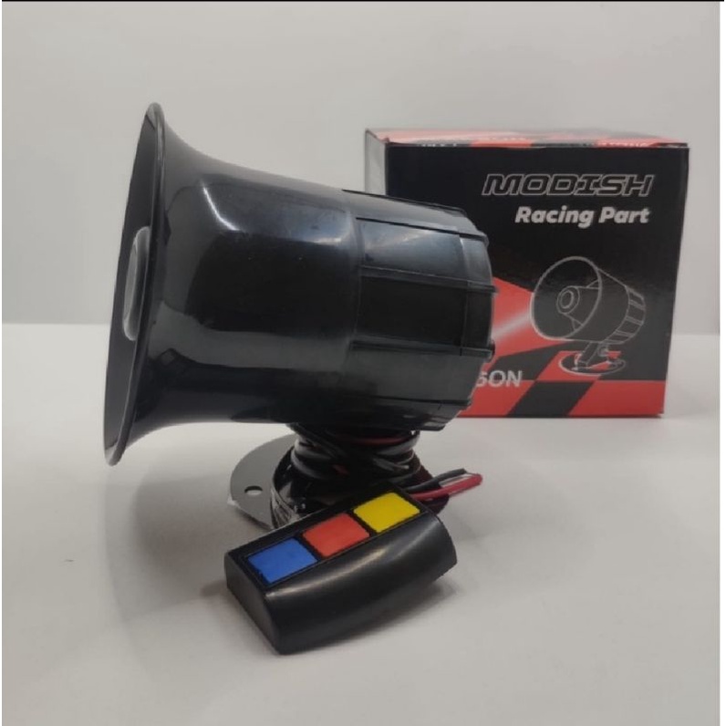 Toa 3 suara / sirine polisi Klakson / Sirine Polisi terdapat 3 tombol pilihan Suara