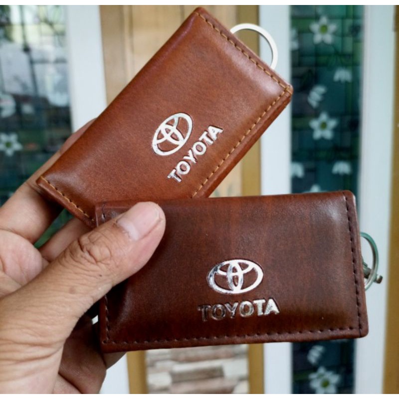 gantungan kunci mobil Toyota lipat 3 elegan dompet STNK mobil Toyota